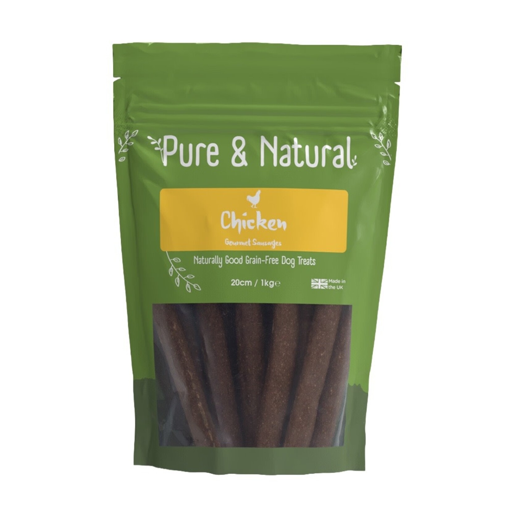 Pure & Natural Chicken Sausages Dog Treats 20cm, 1kg