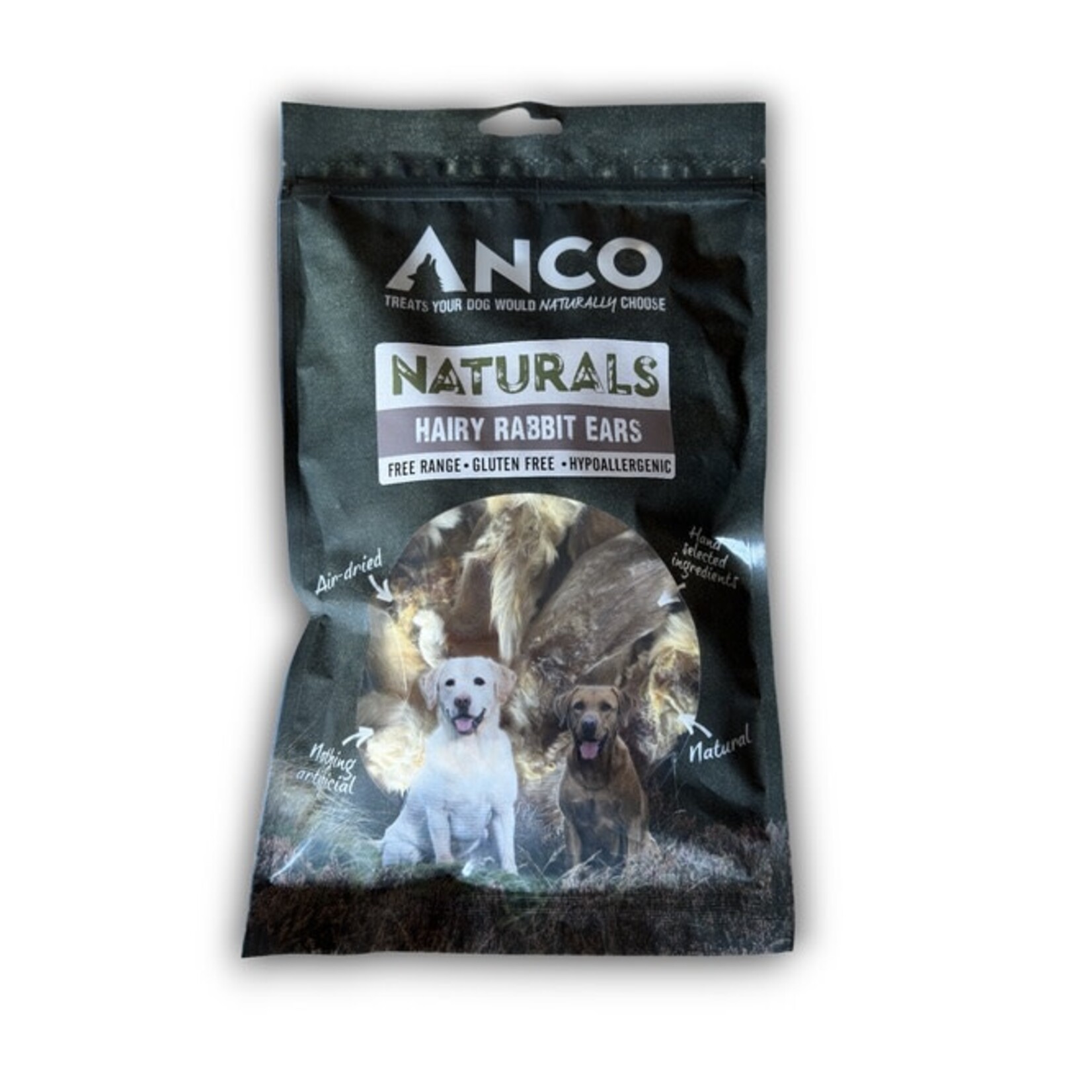 Anco Naturals Hairy Rabbit Ears Dog Chew Treats, 100g