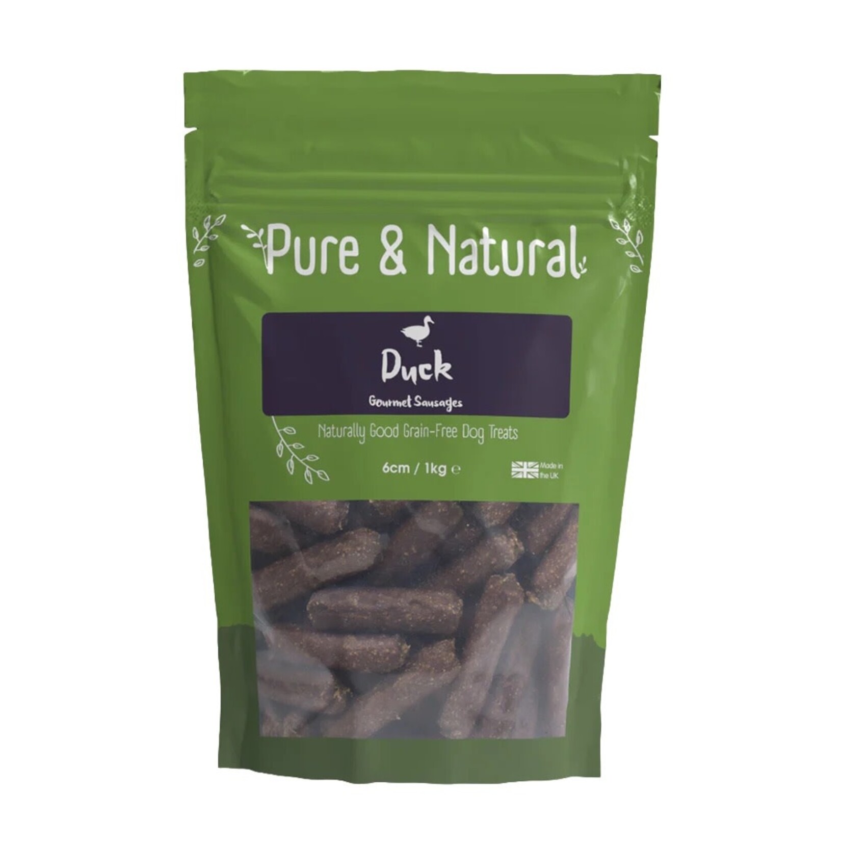 Pure & Natural Duck Gourmet Sausages Dog Treats 6cm, 1kg