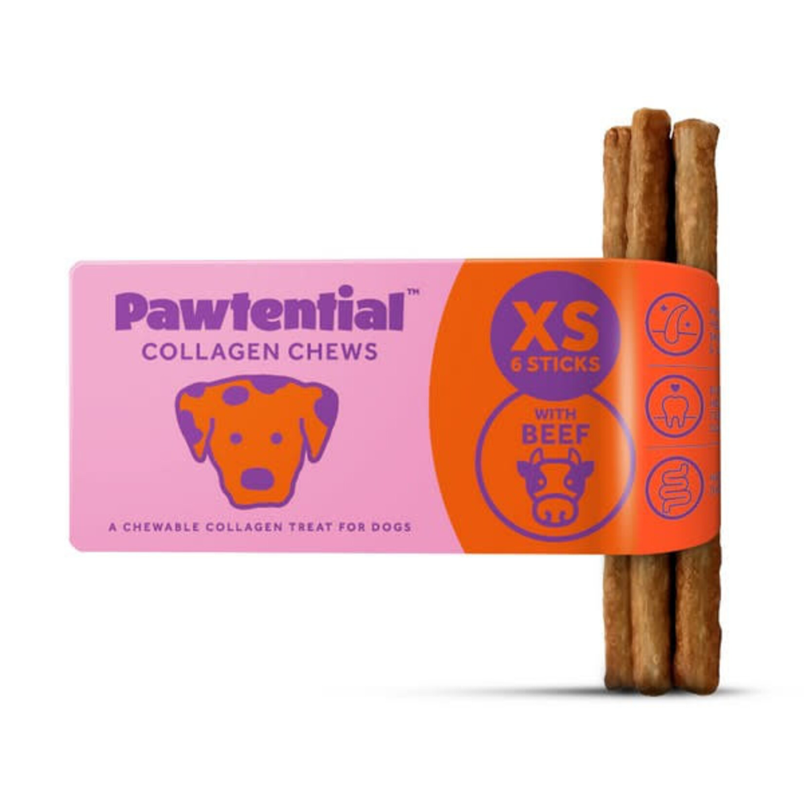 Pawtential Collagen Chew Dog Treat X Small 6 Sticks