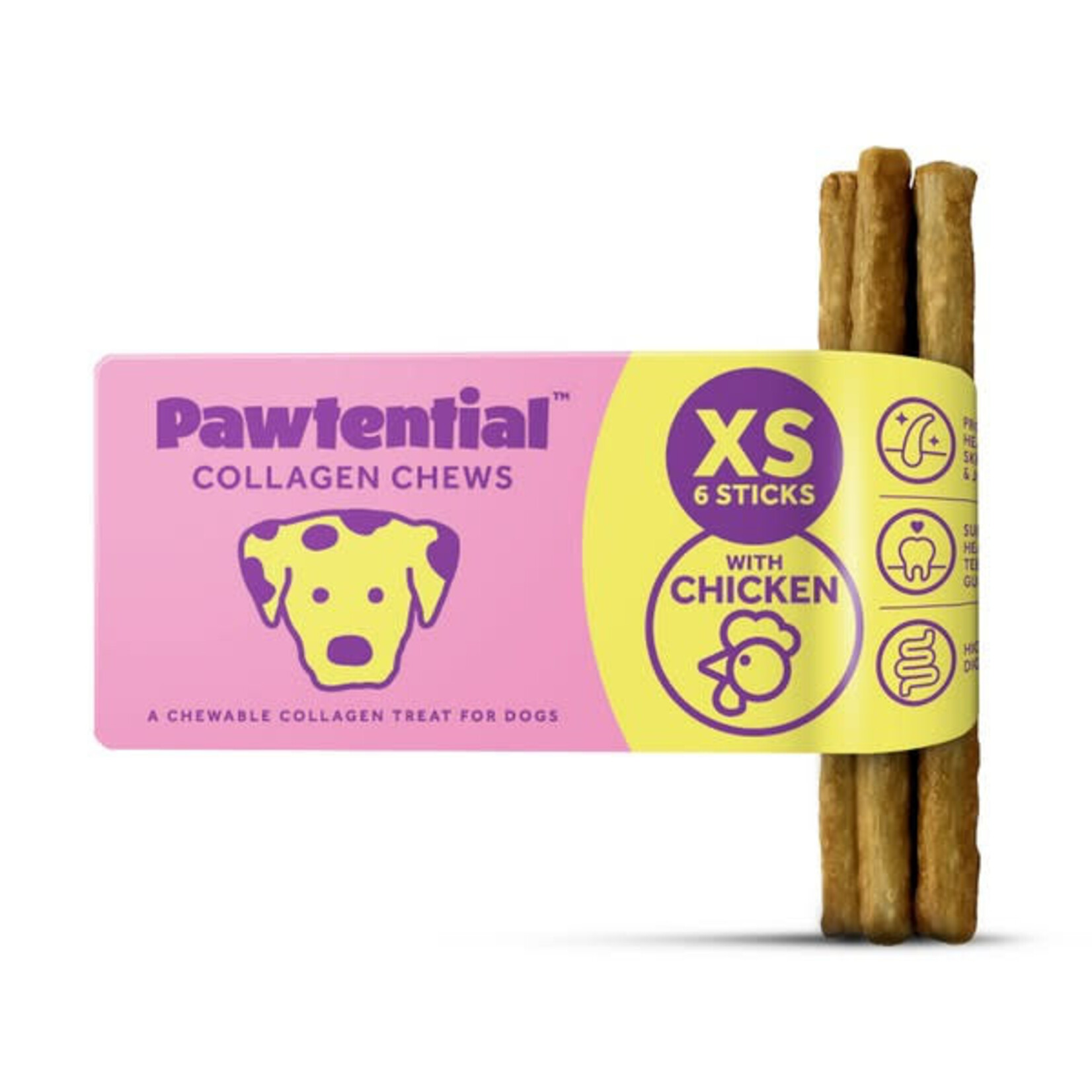 Pawtential Collagen Chew Dog Treat X Small 6 Sticks