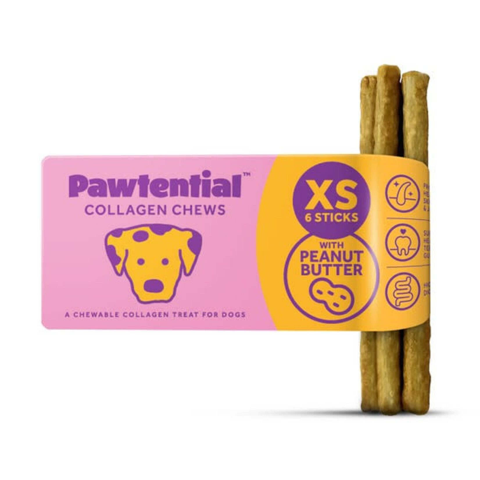 Pawtential Collagen Chew Dog Treat X Small 6 Sticks
