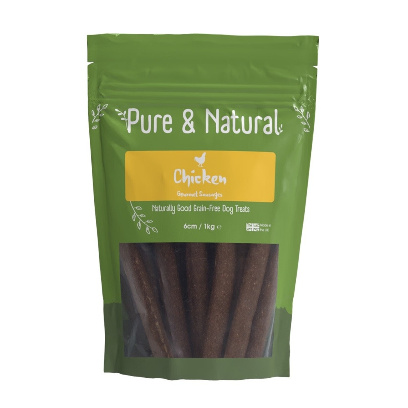 Pure & Natural Chicken Sausages Dog Treats 6cm, 1kg