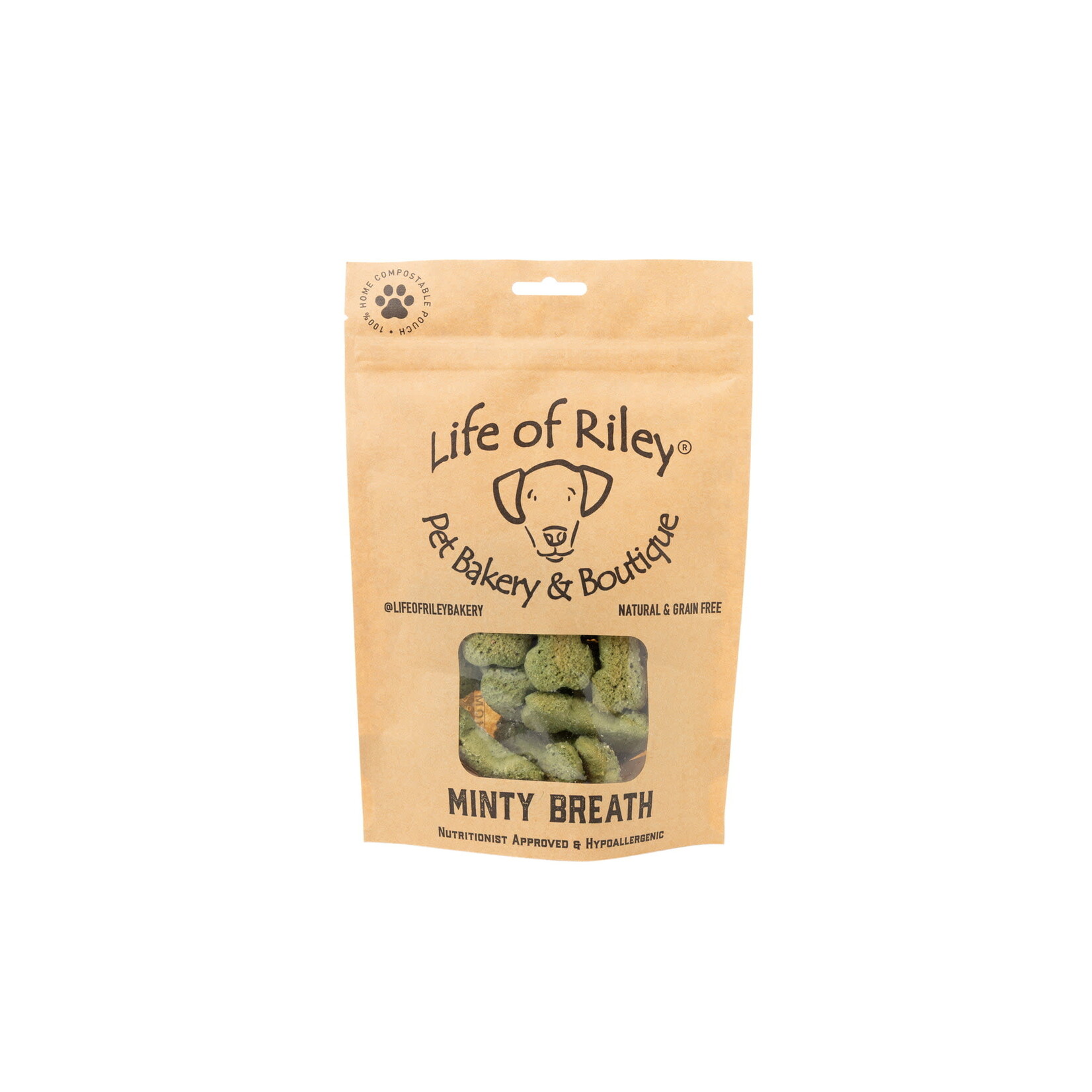Life of Riley Minty Fresh Breath Biscuit Bones Natural Dog Treats, 100g