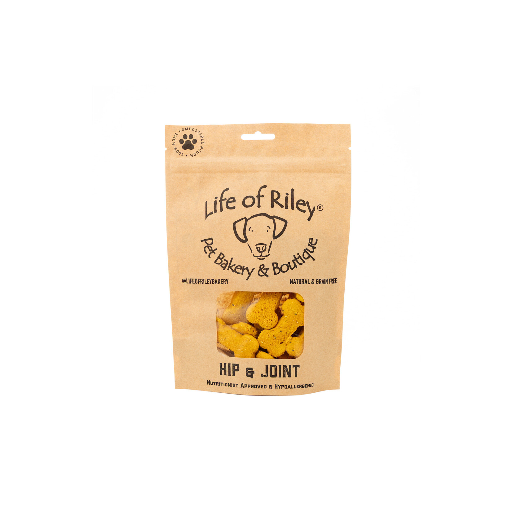Life of Riley Hip & Joint Biscuit Bones Grain Free Natural Dog Treats, 100g