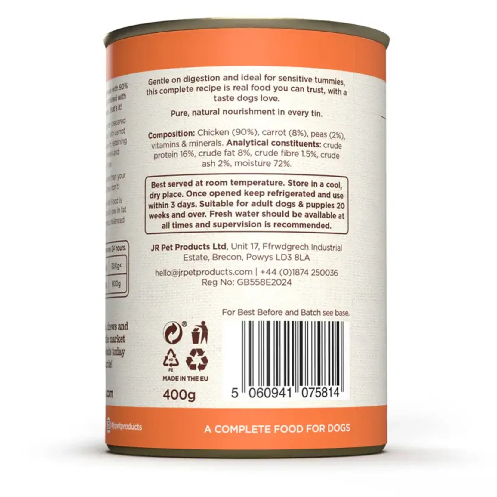 jr pet products Complete Wellbeing Grain Free Wet Dog Food, 400g