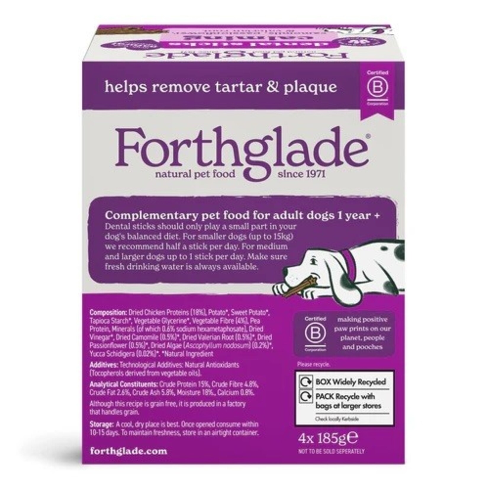 Forthglade Calming Dental Sticks Dog Treats
