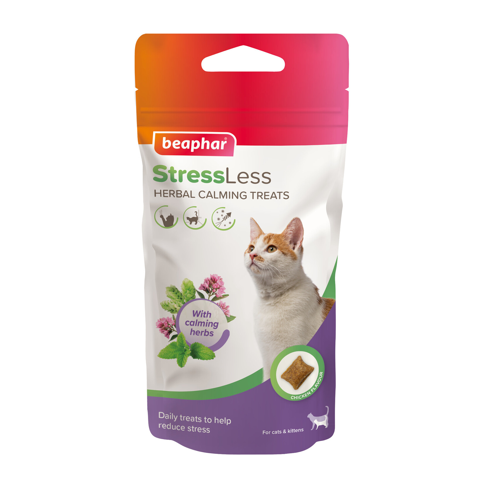 Beaphar Stress Less Herbal Calming Treats for Cats, 35g