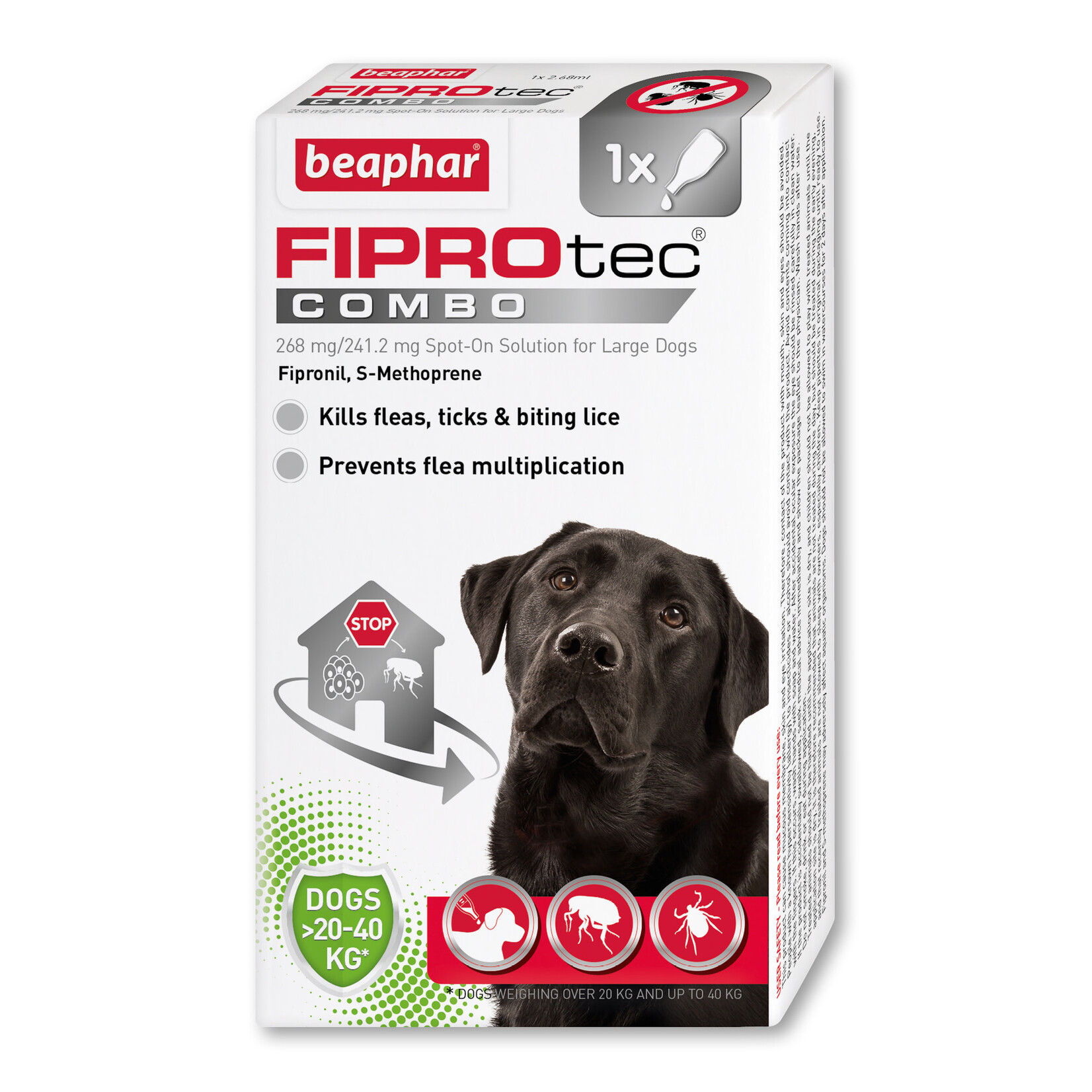 Beaphar FIPROtec Combo Flea & Tick Spot On for Large Dogs