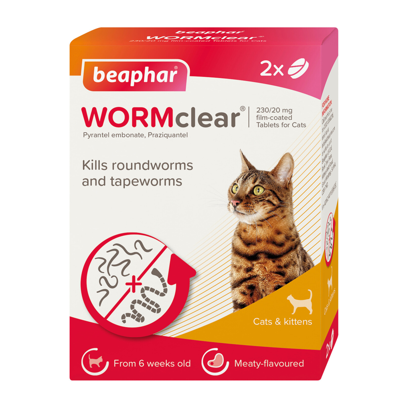 Beaphar WORMclear Cat One Dose Wormer for Cats & Kittens
