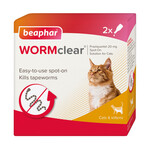 Beaphar WORMclear Cat Spot-On Wormer for Cats, 2 pipettes