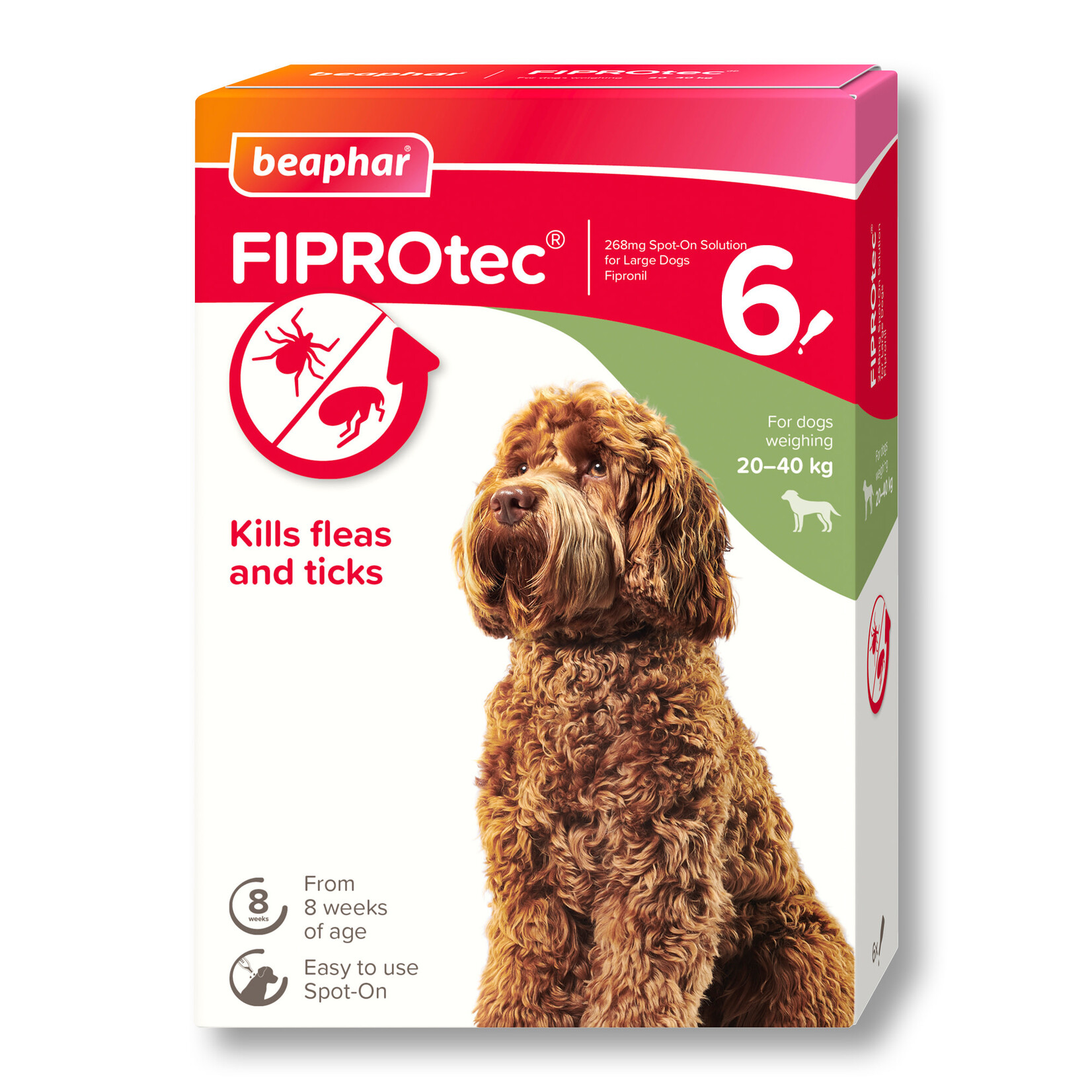 Beaphar FIPROtec Flea & Tick Spot On Solution for Large Dogs