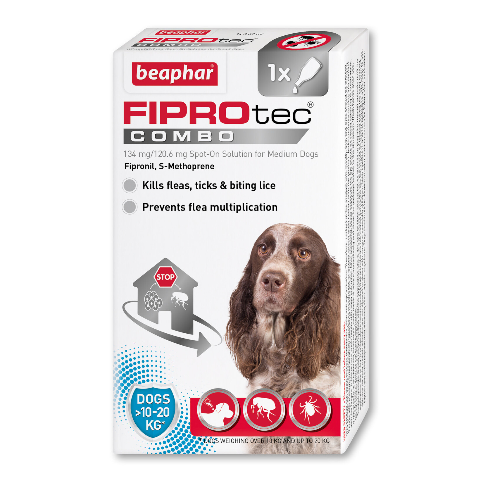 Beaphar FIPROtec Combo Flea & Tick Spot On for Medium Dogs