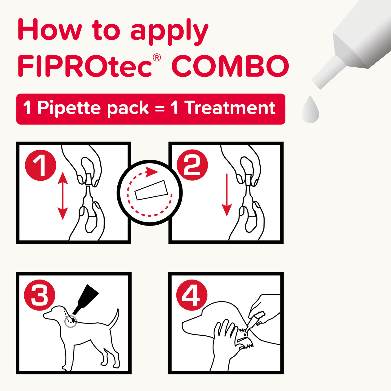 Beaphar FIPROtec Combo Flea & Tick Spot On for Medium Dogs