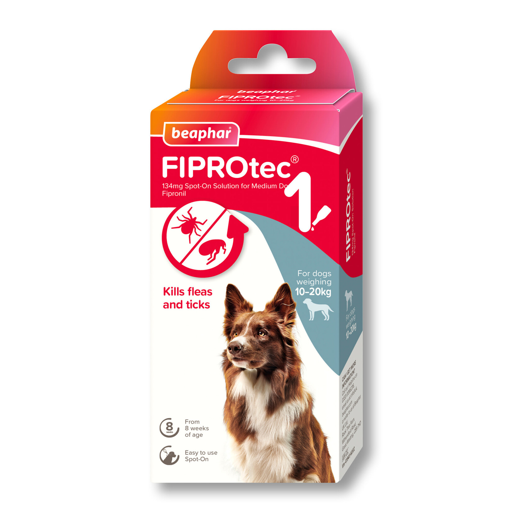 Beaphar FIPROtec Flea & Tick Spot On Solution for Medium Dogs