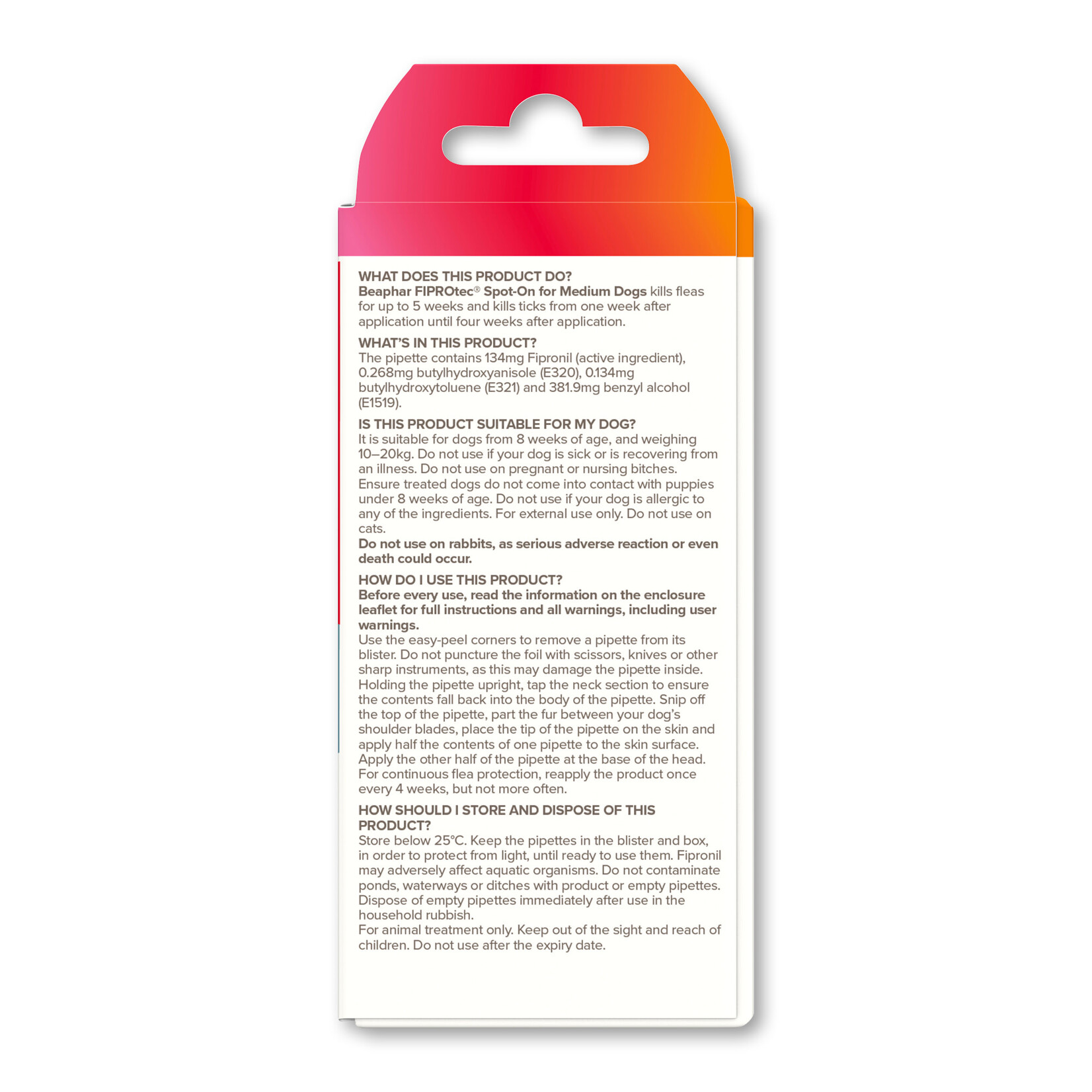 Beaphar FIPROtec Flea & Tick Spot On Solution for Medium Dogs