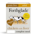 Forthglade Complete Grain Free Chicken with Liver Adult Wet Dog Food, 395g