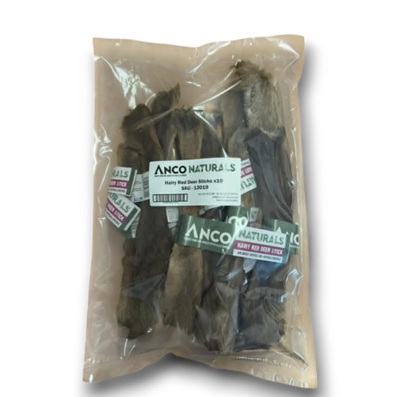 Anco Naturals Hairy Red Deer Sticks Dog Treats, 10 Pack