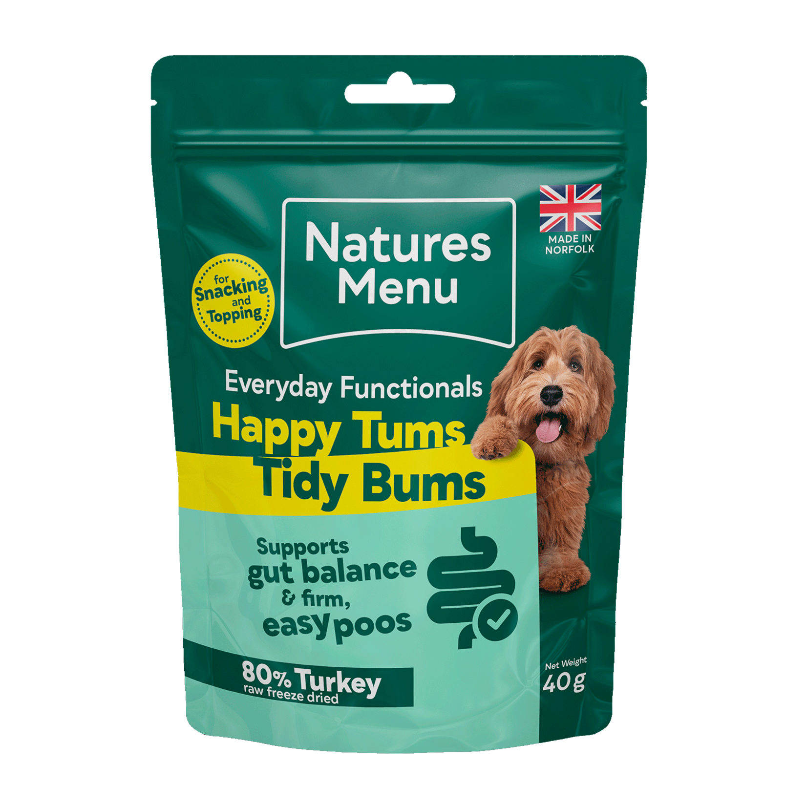 Natures Menu Everyday Functionals Happy Tums, Tidy Bums Freeze Dried Dog Treats