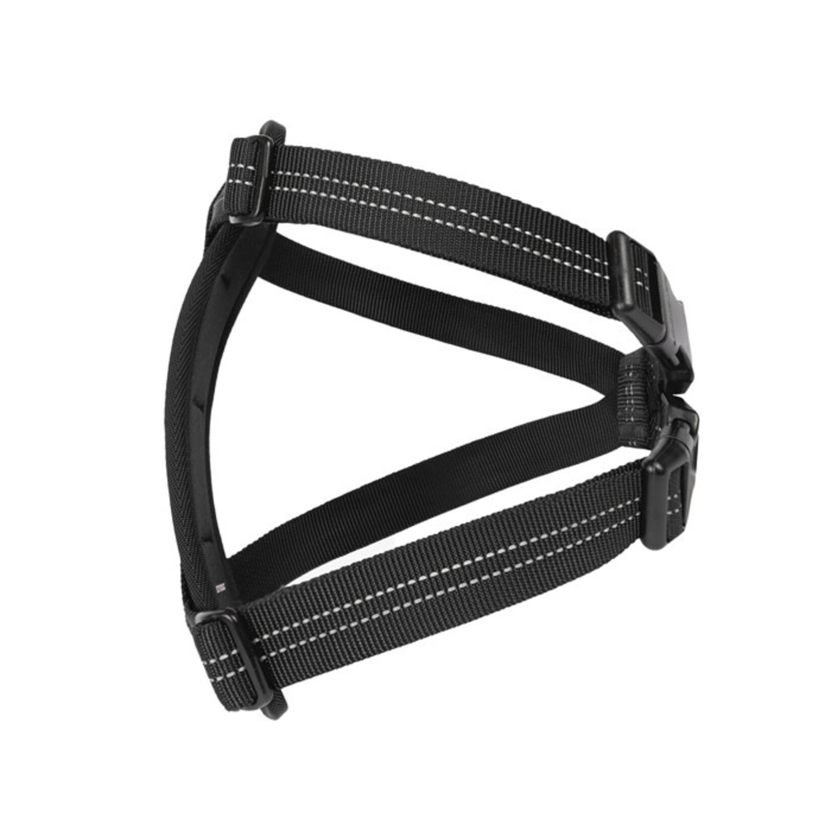 EzyDog Essential Chest Plate Dog Harness with Seat Belt Attachment, Black