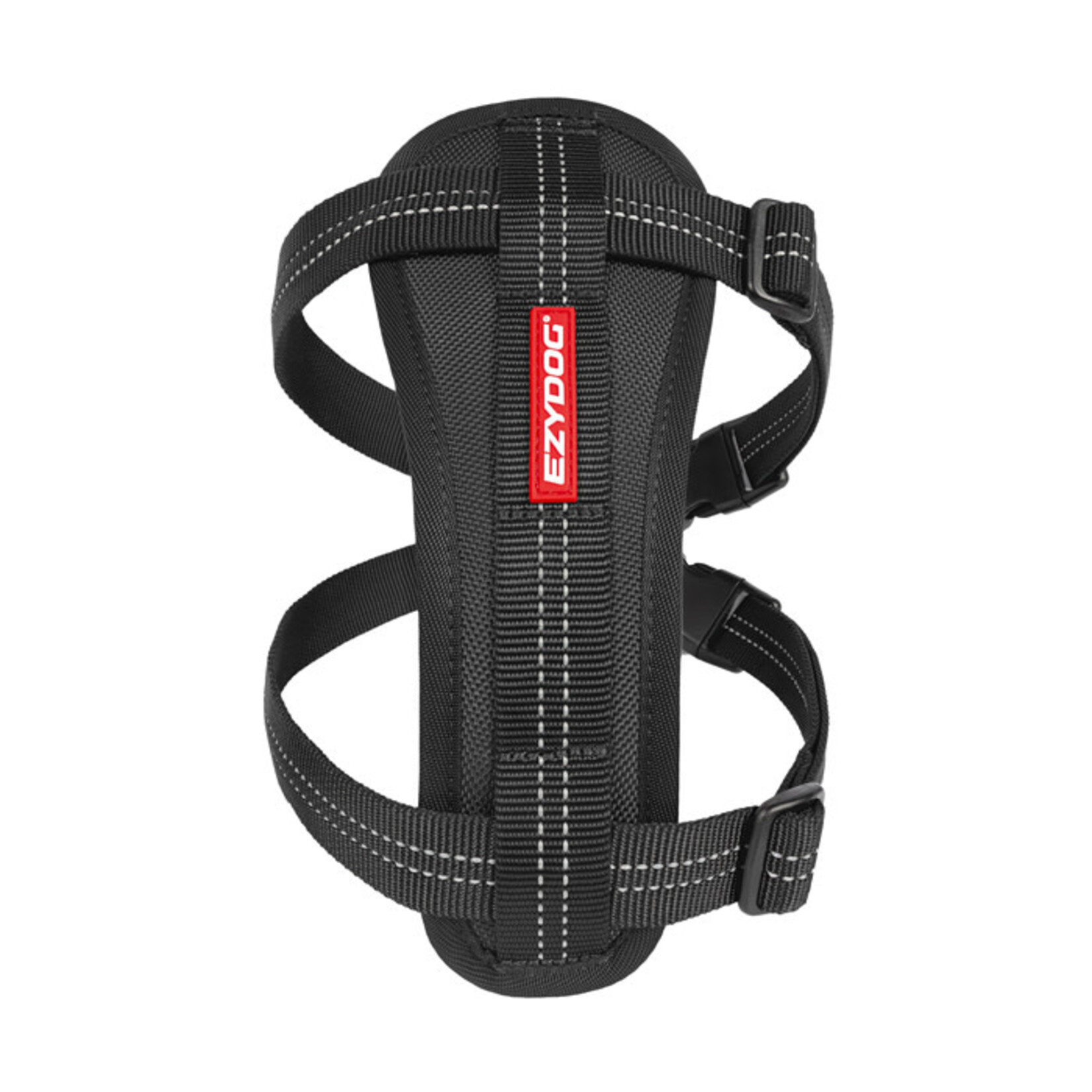 EzyDog Essential Chest Plate Dog Harness with Seat Belt Attachment, Black