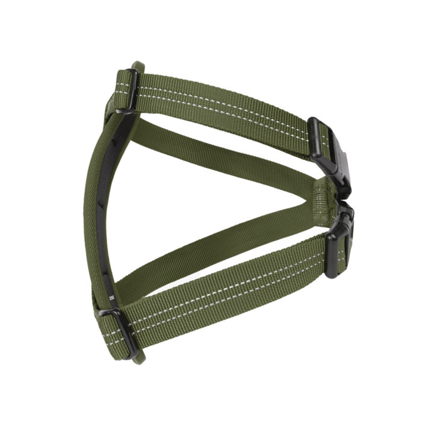 EzyDog Essential Chest Plate Dog Harness with Seat Belt Attachment, Green