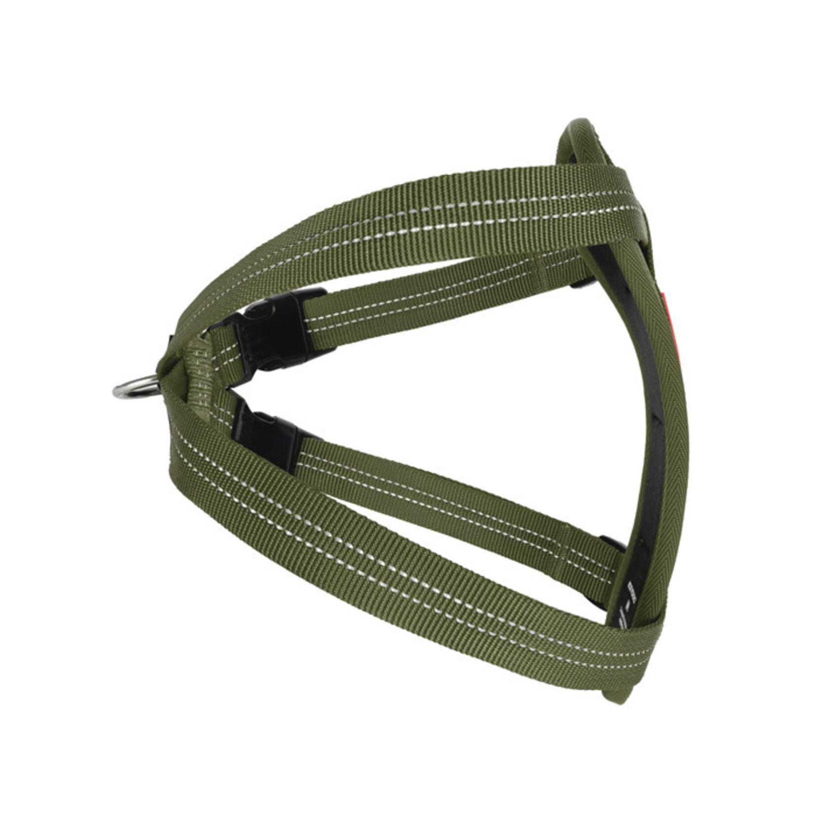 EzyDog Essential Chest Plate Dog Harness with Seat Belt Attachment, Green