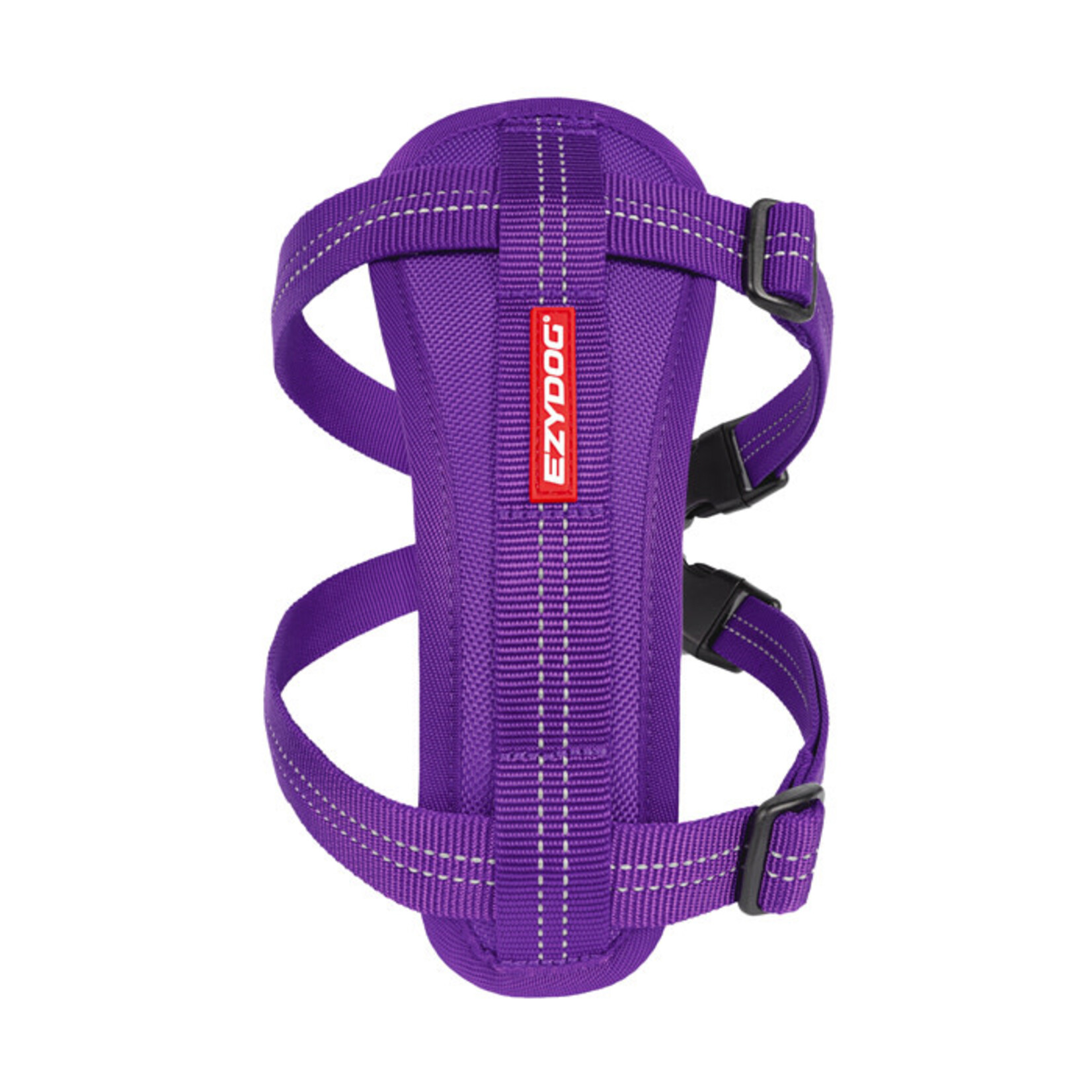EzyDog Essential Chest Plate Dog Harness with Seat Belt Attachment, Purple