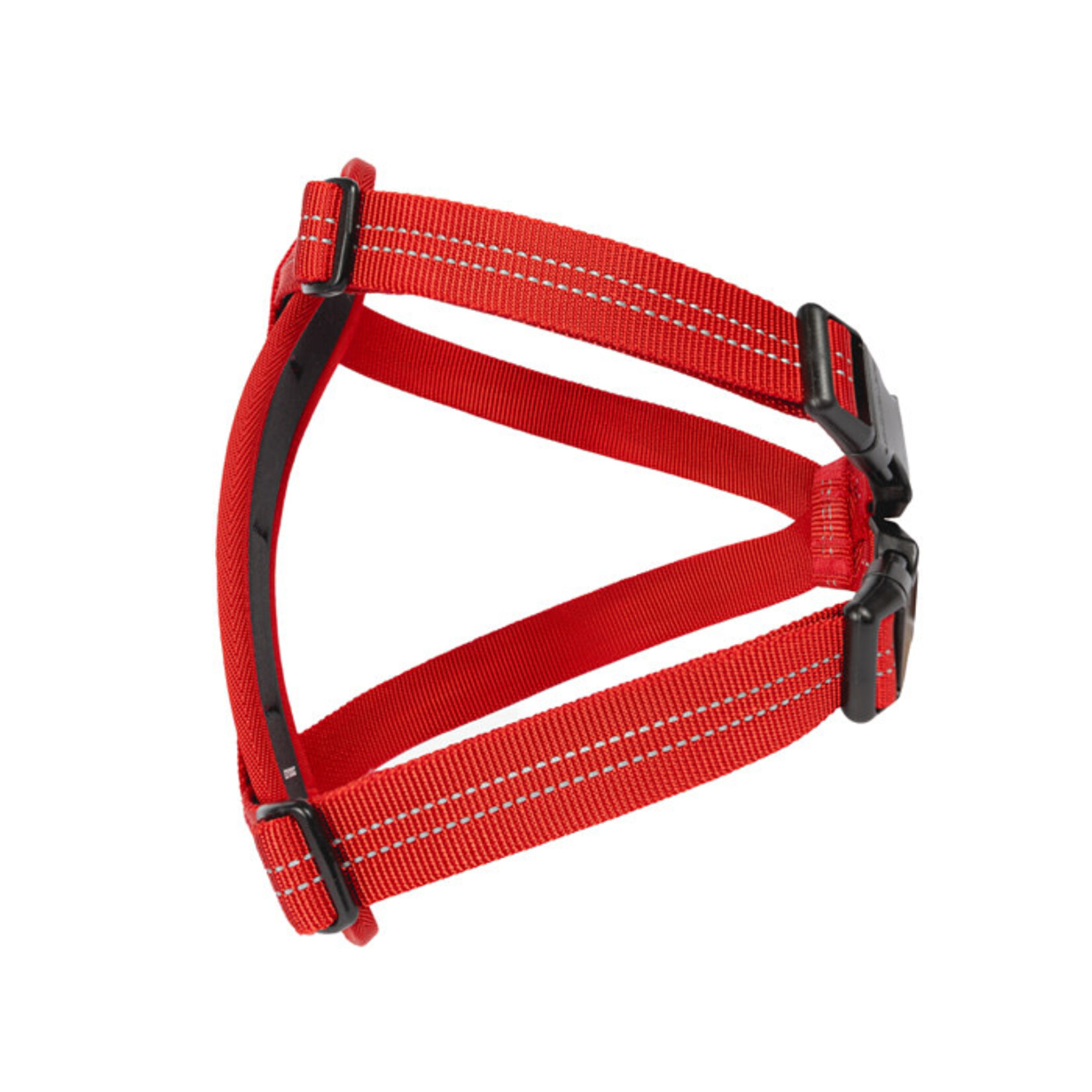 EzyDog Essential Chest Plate Dog Harness with Seat Belt Attachment, Red