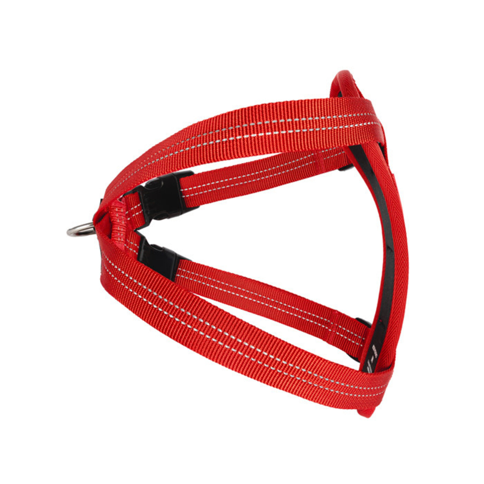 EzyDog Essential Chest Plate Dog Harness with Seat Belt Attachment, Red