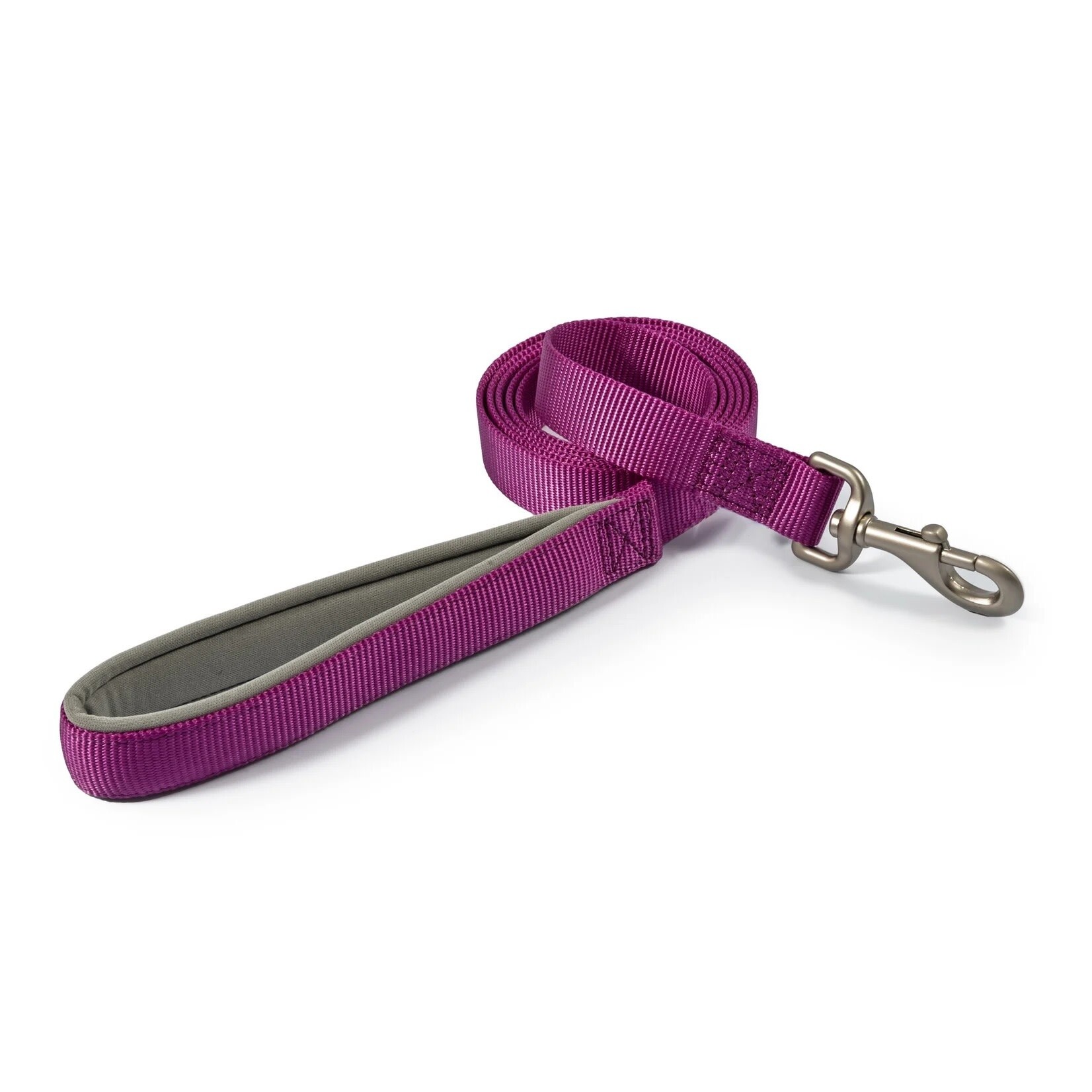 Ancol Viva Padded Neoprene Handle Poly-Weave Dog Lead, 100 x 2.5cm Purple