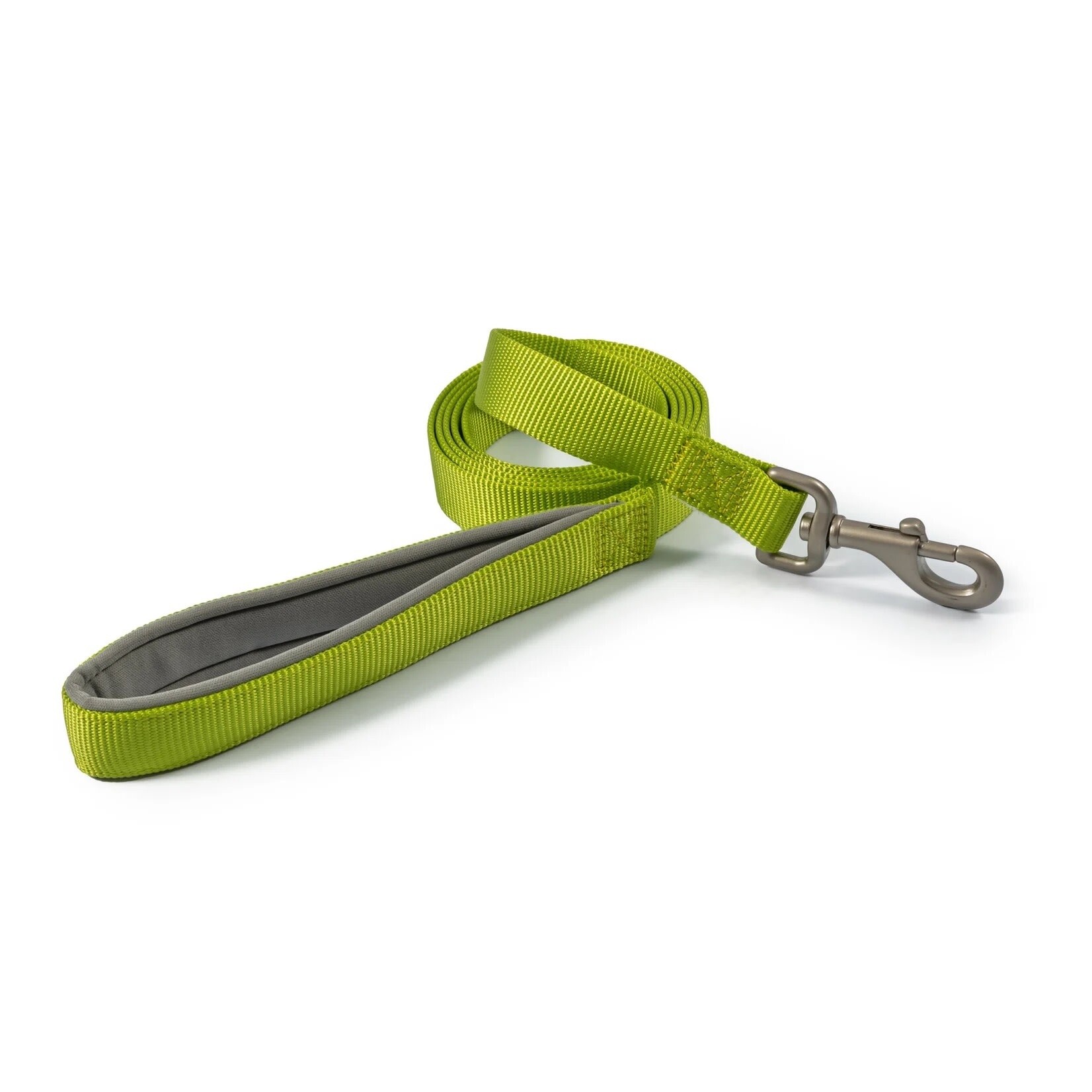 Ancol Viva Padded Neoprene Handle Poly-Weave Dog Lead, 100 x 2.5cm Lime