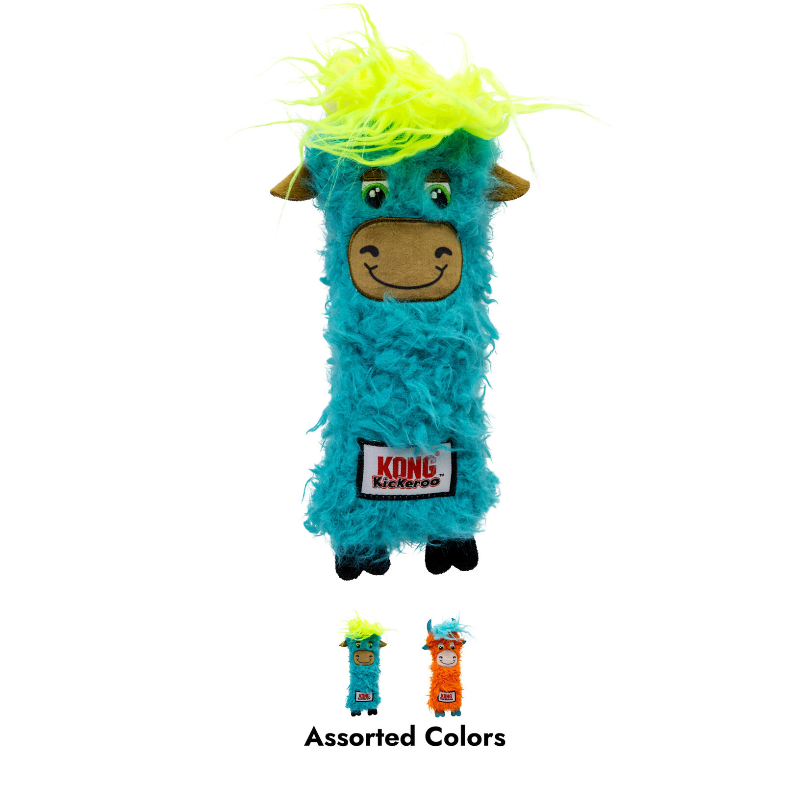 KONG Kickeroo Highland Cow Catnip Cat Toy, Assorted