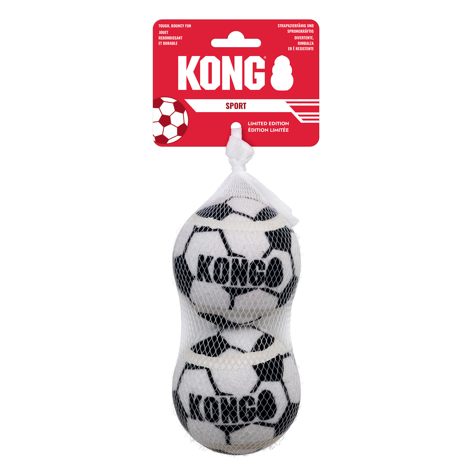 KONG Sport Soccer Balls Large Dog Toy, 2 pack