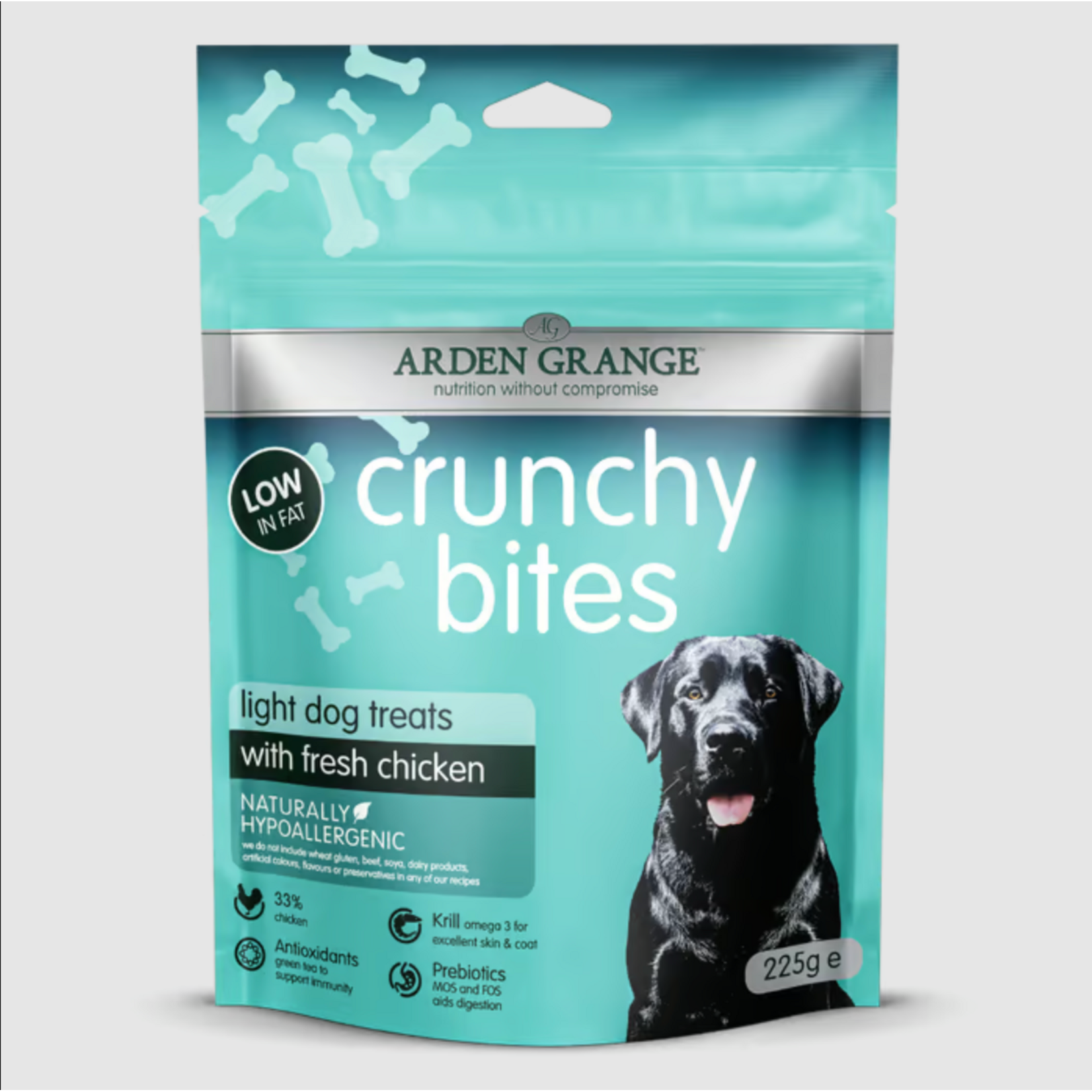 Arden Grange Crunchy Bites Tasty Dog Treats Light, 225g