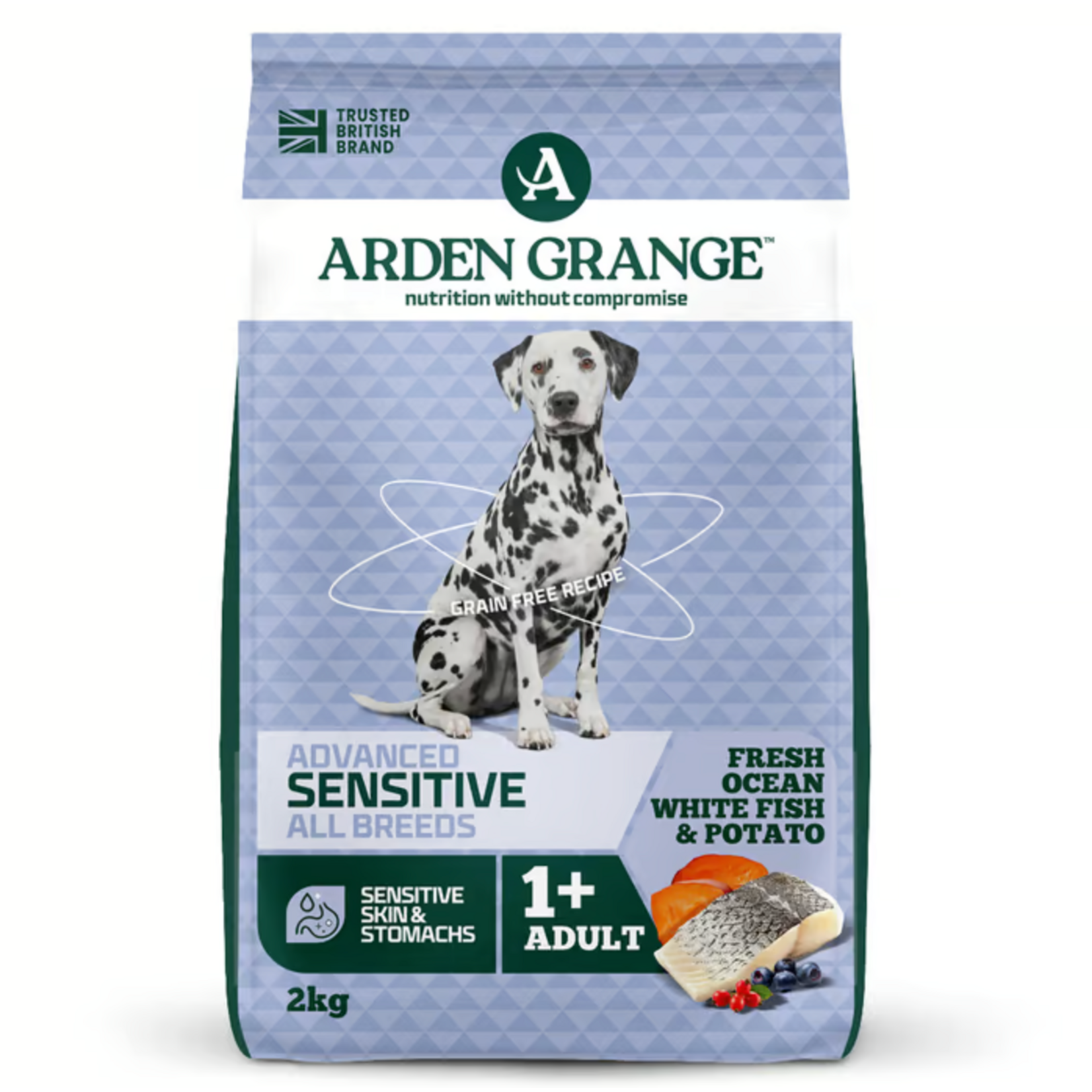 Arden Grange Sensitive Adult Dog Dry Food, Ocean White Fish & Potato
