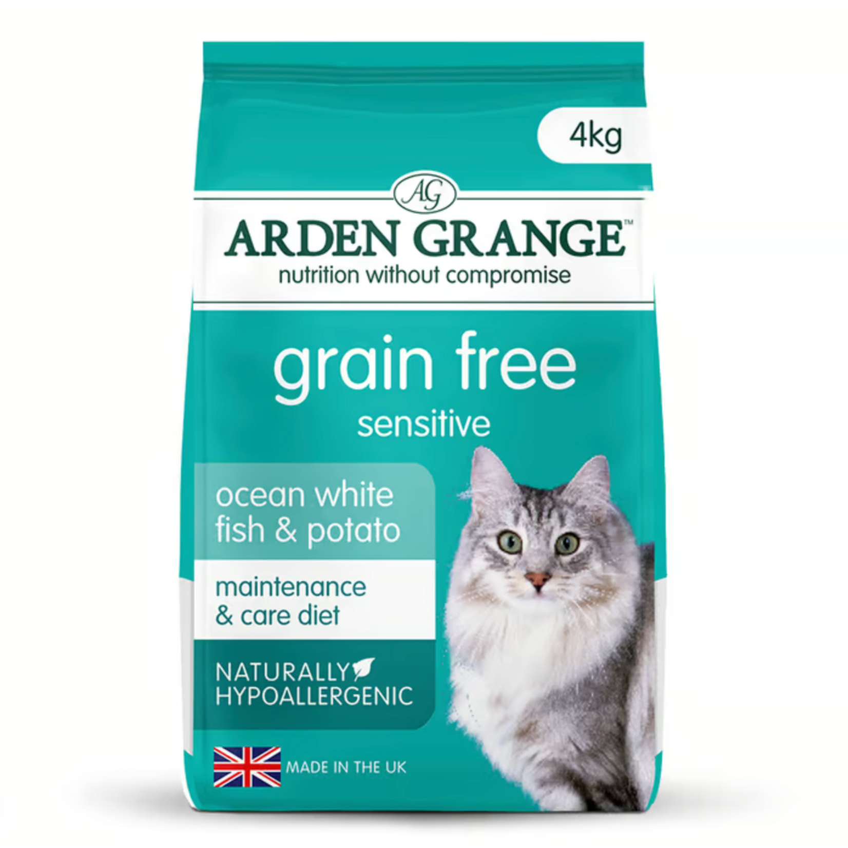 Arden Grange Grain Free Sensitive Cat Dry Food, Ocean White Fish & Potato