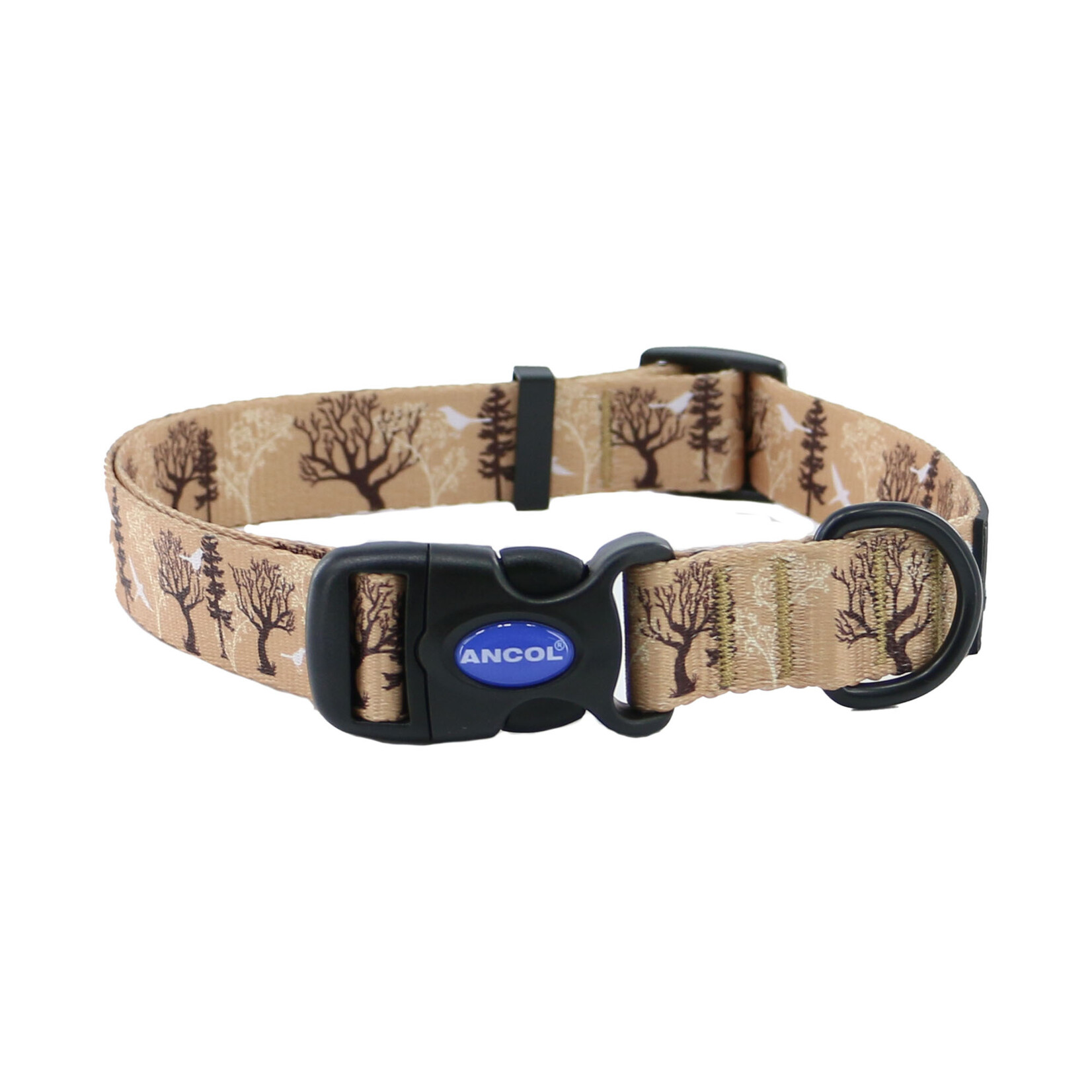 Ancol Adjustable Dog Collar Made from Recycled Materials, Soho Woodland