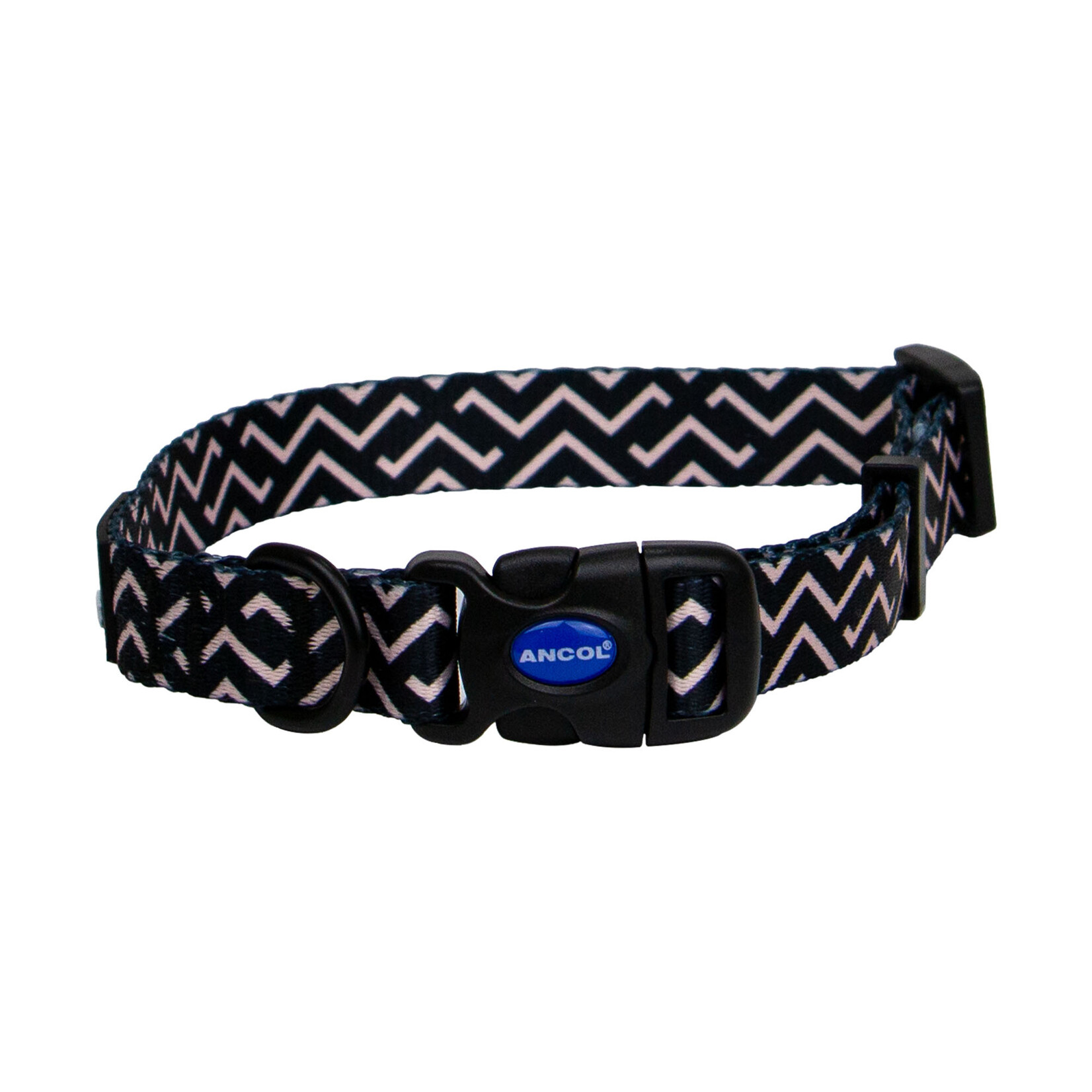 Ancol Adjustable Dog Collar Made from Recycled Materials, Soho Zigzag