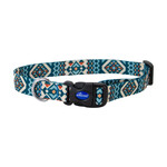 Ancol Adjustable Dog Collar Made from Recycled Materials, Soho Aztec Blue