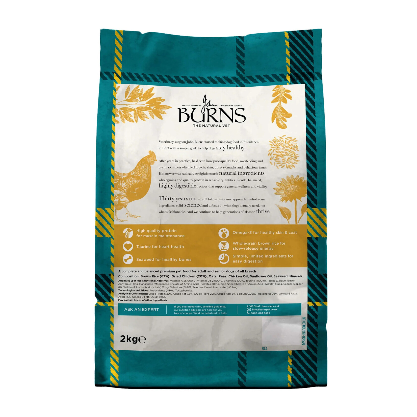 Burns Original Dog Dry Food, Chicken & Brown Rice