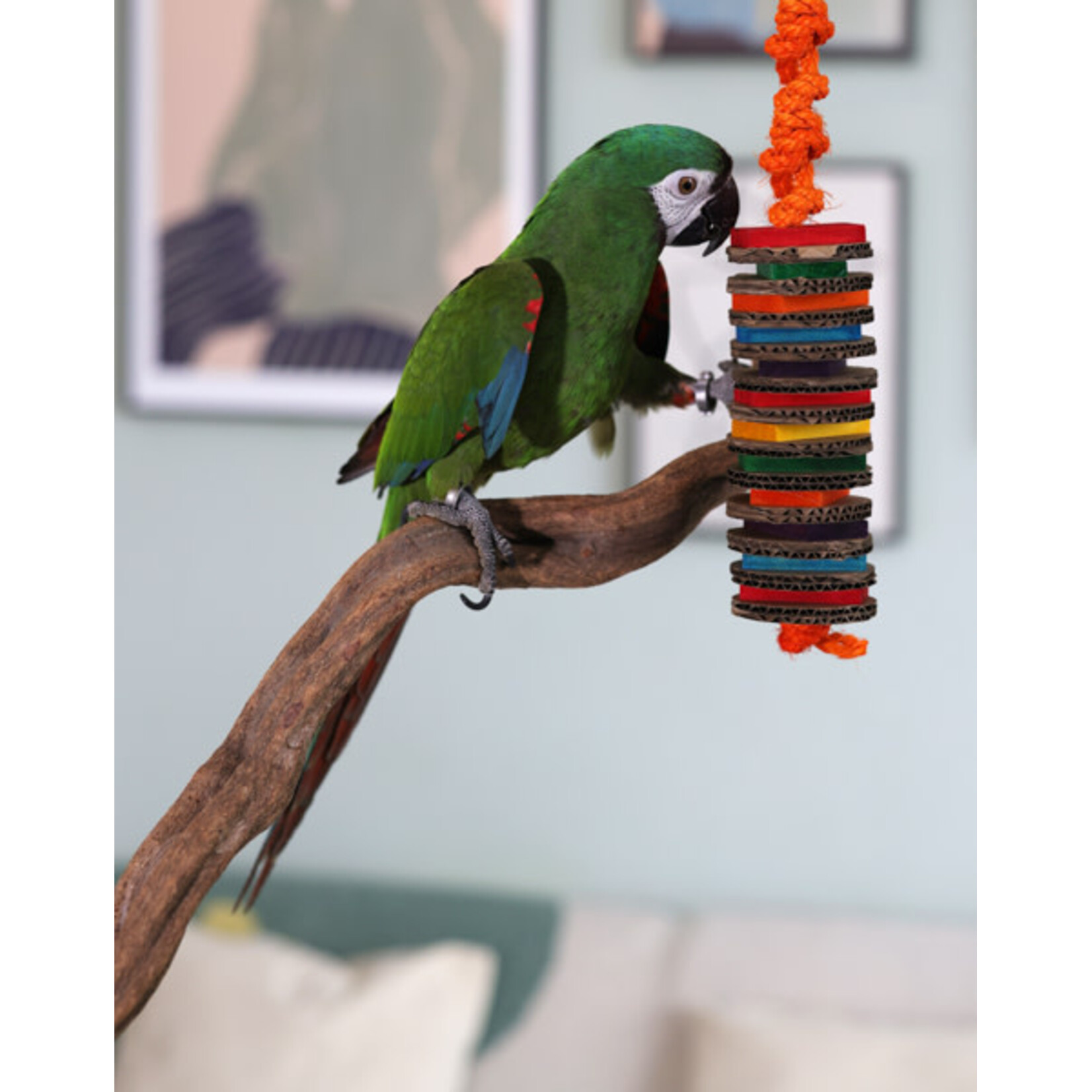 Rosewood Boredom Breaker Shredder Stacker Bird Toy