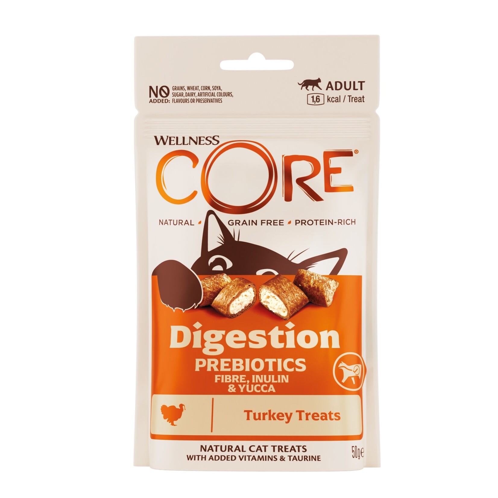 Wellness CORE Cat Digestion Health Prebiotics Treats, Turkey 50g