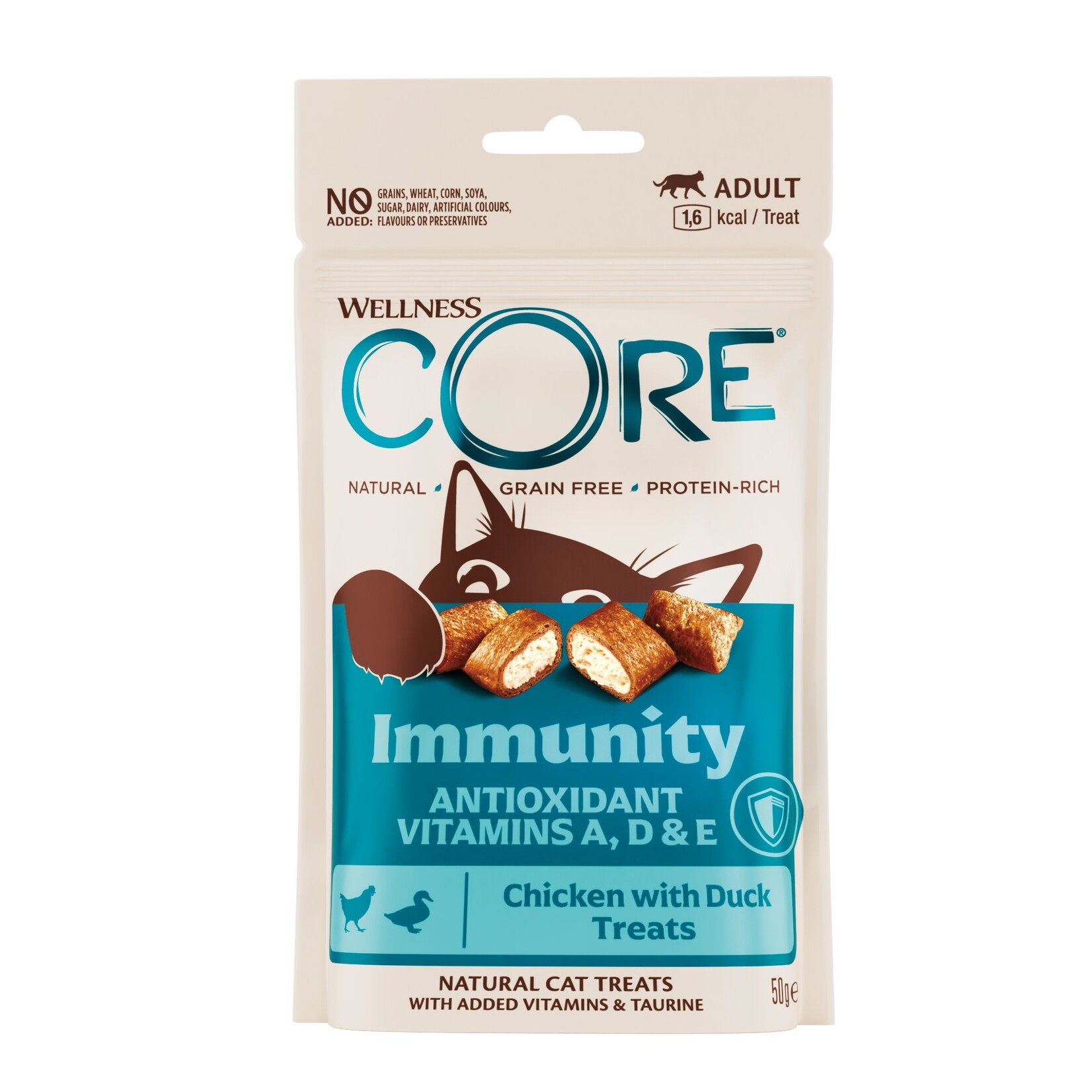 Wellness CORE Cat Immunity Treats, Chicken with Duck 50g