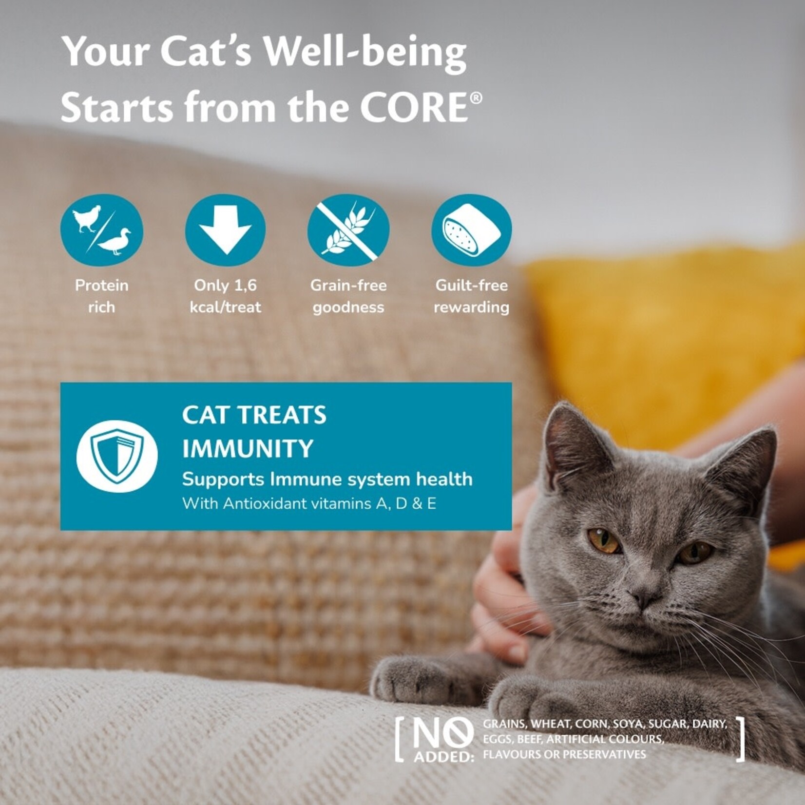 Wellness CORE Cat Immunity Treats, Chicken with Duck 50g