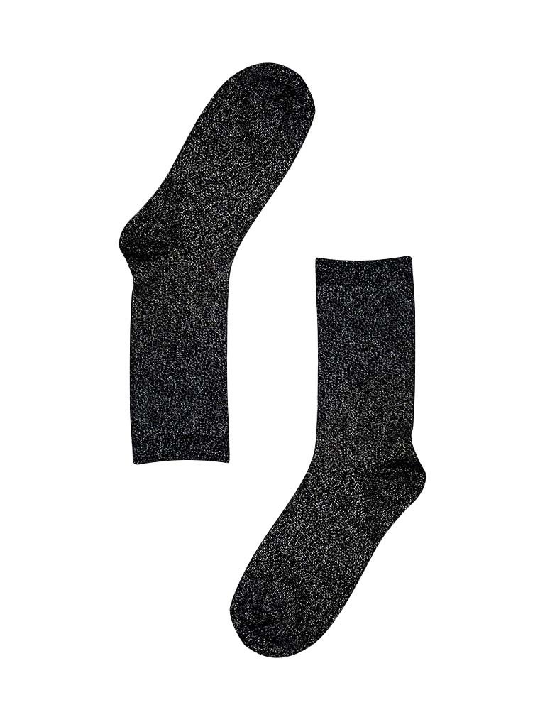 Socks glitter black/silver