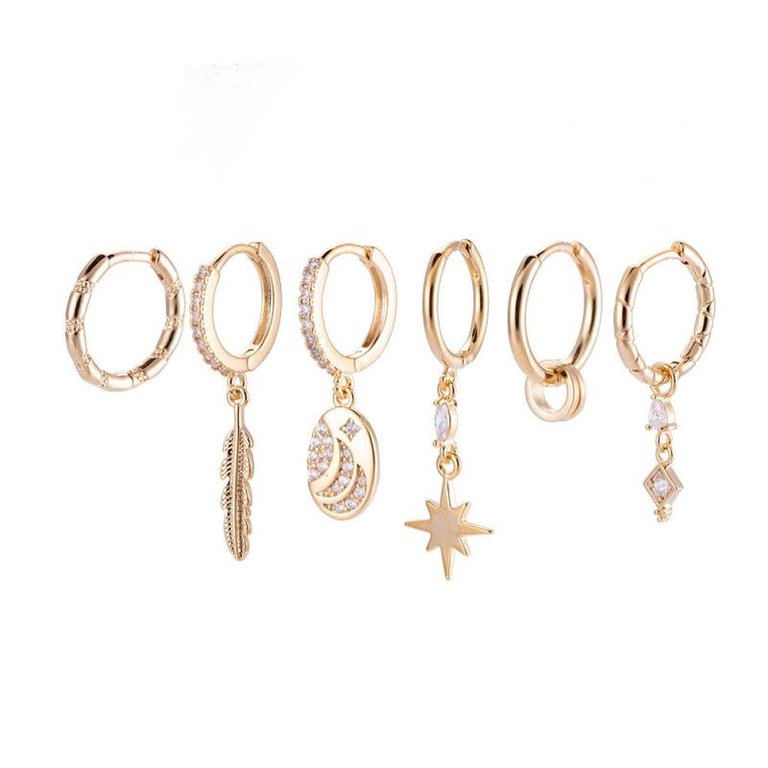 Gold-plated Earring Set No.10