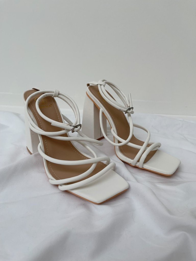 Gabby heels white