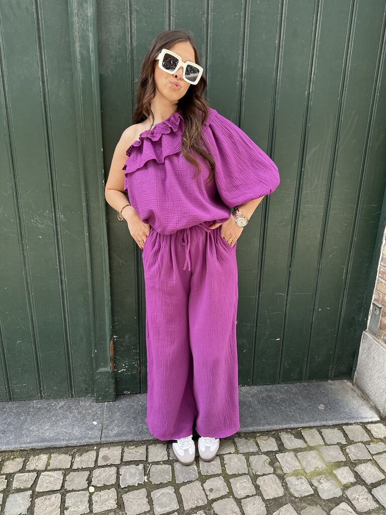 Flora pantalon purple