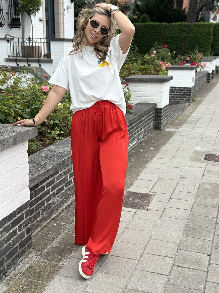 June pantalon red